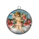 Pendentif Cabochon Argent - ange