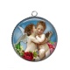 Pendentif Cabochon Argent - ange