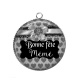 Pendentif Cabochon Argent - bonne fête mémé