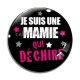 Cabochon Verre - je suis une mamie qui déchire