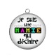 Pendentif Cabochon Argent - je suis une mamie qui déchire
