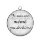 Pendentif Cabochon Argent - je suis une mémé qui déchire