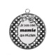 Pendentif Cabochon Argent - je suis une mamie qui déchire