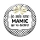 Cabochon Verre - je suis une mamie qui déchire