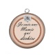Pendentif Cabochon Argent - je suis une mamie qui déchire
