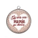 Pendentif Cabochon Argent - je suis une mamie qui déchire