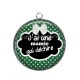 Pendentif Cabochon Argent - j'ai une mamie qui déchire