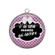 Pendentif Cabochon Argent - j'ai une mamie qui déchire