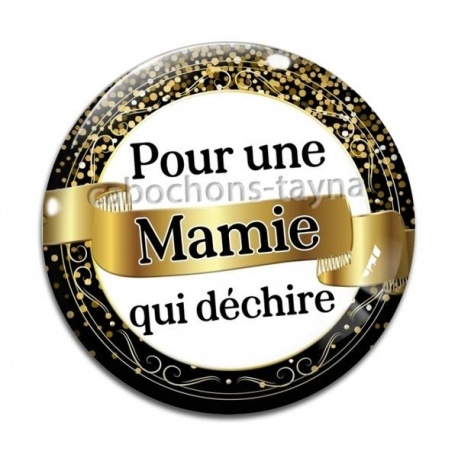 Cabochon Verre - pour une mamie qui déchire