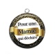 Pendentif Cabochon Argent - pour une mamie qui déchire