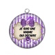 Pendentif Cabochon Argent - je suis une mamie qui déchire