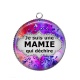 Pendentif Cabochon Argent - je suis une mamie qui déchire