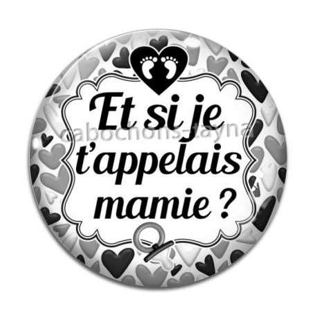 Cabochon Verre - et si je t'appelais mamie