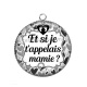 Pendentif Cabochon Argent - et si je t'appelais mamie