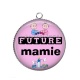Pendentif Cabochon Argent - future mamie