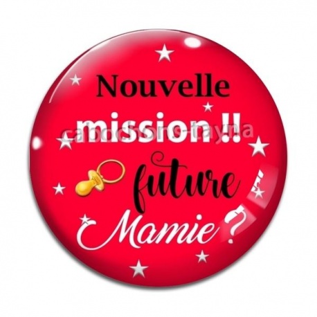 Cabochon Verre - nouvelle mission future mamie