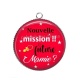 Pendentif Cabochon Argent - nouvelle mission future mamie