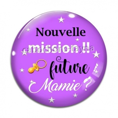 Cabochon Verre - nouvelle mission future mamie
