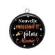 Pendentif Cabochon Argent - nouvelle mission future mamie