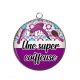 Pendentif Cabochon Argent - super coiffeuse
