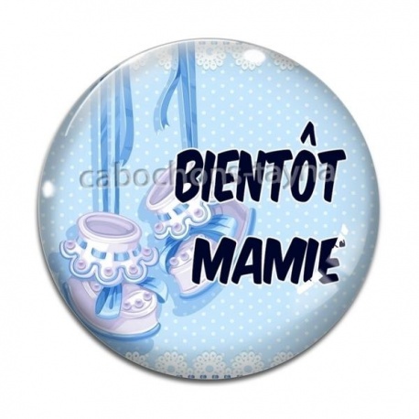 Cabochon Verre - bientôt mamie