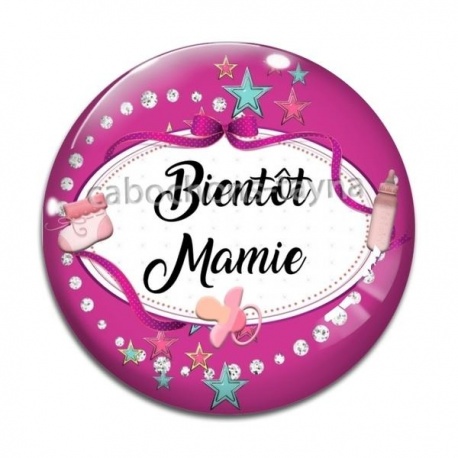 Cabochon Verre - bientôt mamie