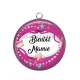 Pendentif Cabochon Argent - bientôt mamie