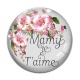 Cabochon Verre - je t'aime mamie