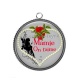 Pendentif Cabochon Argent - mamie on t'aime