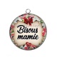 Pendentif Cabochon Argent - bisous mamie