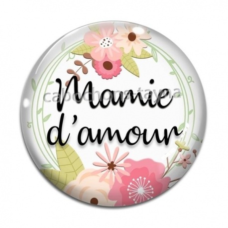 Cabochon Verre - mamie d'amour