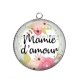 Pendentif Cabochon Argent - mamie d'amour