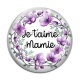 Cabochon Verre - je t'aime mamie