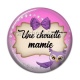 Cabochon Résine - une chouette mamie