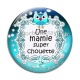 Cabochon Verre - une mamie super chouette
