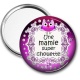 Miroir de poche - mamie chouette