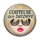 Cabochon Résine - coiffeuse qui décoiffe