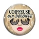 Cabochon Verre - coiffeuse qui décoiffe