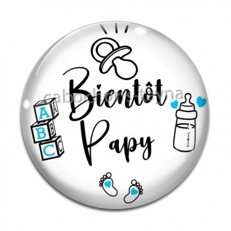 Cabochon Verre - bientôt papy