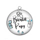 Pendentif Cabochon Argent - bientôt papy