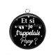 Pendentif Cabochon Argent - et si je t'appelais papy