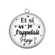 Pendentif Cabochon Argent - et si je t'appelais papy
