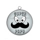 Pendentif Cabochon Argent - super papy