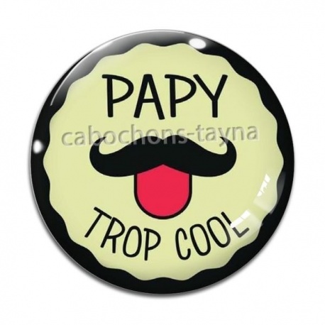 Cabochon Verre - papy trop cool