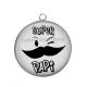 Pendentif Cabochon Argent - super papy