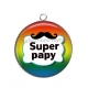 Pendentif Cabochon Argent -  super papy