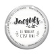 Cabochon Verre - jacques à dit le boulot c'est fini vive la retraite