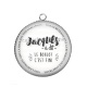 Pendentif Cabochon Argent - jacques à dit le boulot c'est fini vive la retraite
