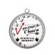 Pendentif Cabochon Argent - retraite
