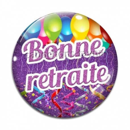 Cabochon Verre - bonne retraite